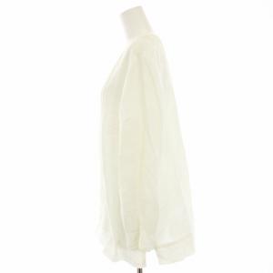 Leilian by Eriko Nakamura ブラウス シャツ プルオーバー 麻 リネン フリル タック 長袖 大きいサイズ