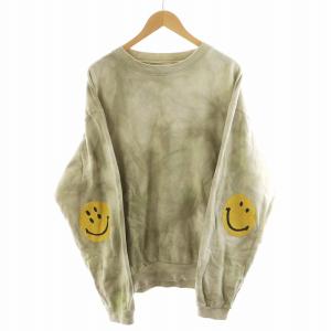 KOUNTRY REMAKE スウェット トレーナー スマイルプリント タイダイ柄 4 グレー K2104LC096