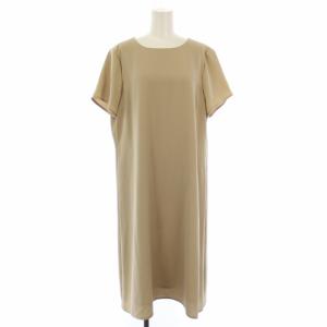ワンピース 半袖 ひざ丈 13+ ベージュ LL20-10301 /TK