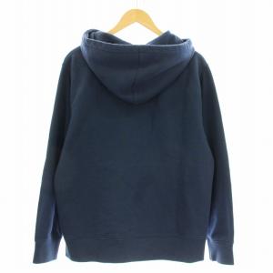 Maison Kitsuné パーカー スウェット JM00315KM0020 裏起毛 ロゴ 刺繍 プルオーバー 長袖 S ネイビー