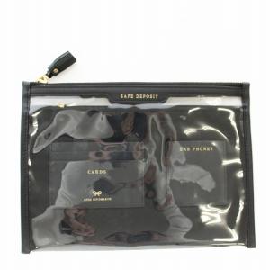 AH ロゴ セーフ デポジット クリアケース ポーチ 黒 ブラック /G