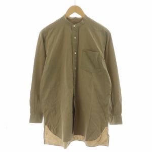 バンドカラーシャツ フィッシュテール 長袖 1 カーキ 15S-02002 /NQ