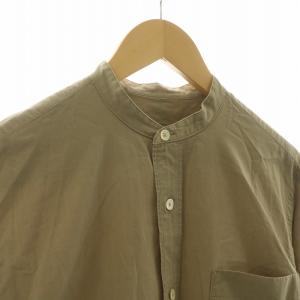 COMOLI バンドカラーシャツ フィッシュテール 長袖 1 カーキ 15S-02002 /NQ