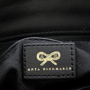 ANYA HINDMARCH TINY TIM CROSS BODY レザー ポシェット ショルダーバッグ 2WAY クラッチ 黒 ブラック