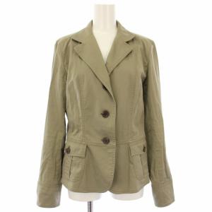 テーラードジャケット リネン混 42 カーキ FCA89-220-72 /TK