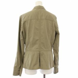 BURBERRY LONDON テーラードジャケット リネン混 42 カーキ FCA89-220-72 /TK