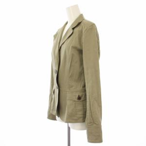 BURBERRY LONDON テーラードジャケット リネン混 42 カーキ FCA89-220-72 /TK