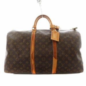 キーポル50 モノグラム ボストンバッグ ブラウン M41426