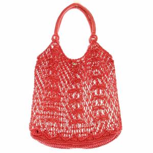 メッシュバッグ ハンドバッグ トート 赤 ピンク /G