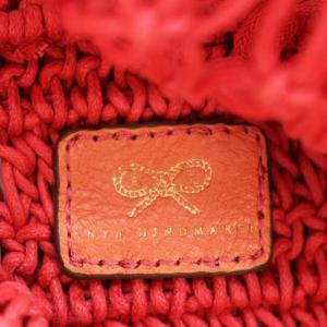 ANYA HINDMARCH メッシュバッグ ハンドバッグ トート 赤 ピンク /G