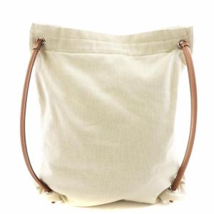 HERMES アリーヌMM ショルダーバッグ キャンバス レザー Y刻印 アイボリー