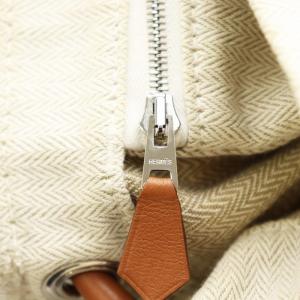 HERMES アリーヌMM ショルダーバッグ キャンバス レザー Y刻印 アイボリー