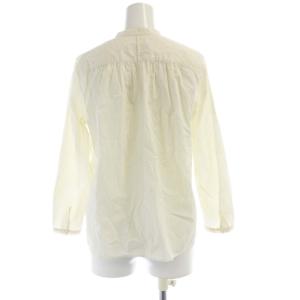 MARGARET HOWELL シャツ ブラウス ストライプ フリル 長袖 1 黄 イエロー 白 ホワイト MHW0881 /RO