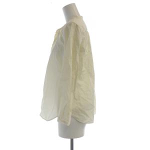 MARGARET HOWELL シャツ ブラウス ストライプ フリル 長袖 1 黄 イエロー 白 ホワイト MHW0881 /RO