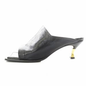 BOTTEGA VENETA ミュールサンダル レザー 36 ブラック