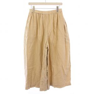 ikkuna / suzuki takayuki リネンワイドイージーパンツ ウエストゴム 無地 1 ベージュ 213019P /BB