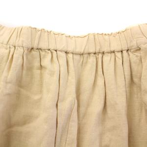 ikkuna / suzuki takayuki リネンワイドイージーパンツ ウエストゴム 無地 1 ベージュ 213019P /BB