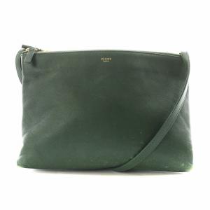 トリオラージ ショルダーバッグ ラムスキン グリーン