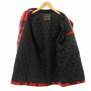 HYSTERIC GLAMOUR 16AW ドンキーCO ジャケット ブルゾン 中綿 チェック柄 ウール M 赤 レッド 黒 ブラック 0263AC02
