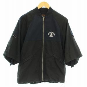 18SS ギターガール 半袖 ブルゾン 01182AH01 ジャケット ラグラン L ネイビー 黒 /G