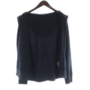 HYSTERIC GLAMOUR ジップアップパーカー フーディー プリント 長袖 M 紺 ネイビー 0231CF02 /RO