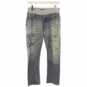 11SS スウェット イージーパンツ デニムプリント FREE 水色 0112CP04 /TK