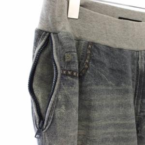 HYSTERIC GLAMOUR 11SS スウェット イージーパンツ デニムプリント FREE 水色 0112CP04 /TK