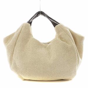 CAMPER トートバッグ ハンドバッグ 編み込み ロゴ刺繍 レザー 白 ホワイト /AN5