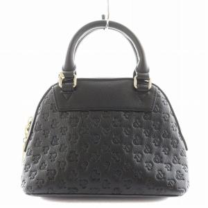 Pinky&Dianne Jeans ショルダーバッグ ハンドバッグ 2way ロゴ フェイクレザー 黒 ブラック /AN10