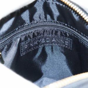 Pinky&Dianne Jeans ショルダーバッグ ハンドバッグ 2way ロゴ フェイクレザー 黒 ブラック /AN10