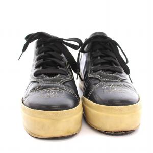 CHANEL スニーカー ローカット シューズ ココマーク 37 黒 /YM