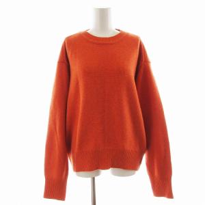 Merinowool Crewneck Knit メリノウールクルーネックニット セーター 長袖 F オレンジ