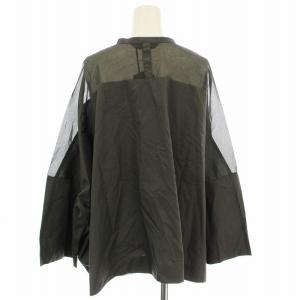 mizuiro ind mizuiroind シアーシャツ ブラウス 長袖 比翼ボタン F グレー /G