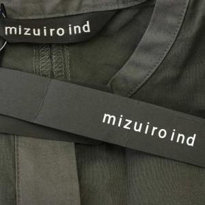 mizuiro ind mizuiroind シアーシャツ ブラウス 長袖 比翼ボタン F グレー /G