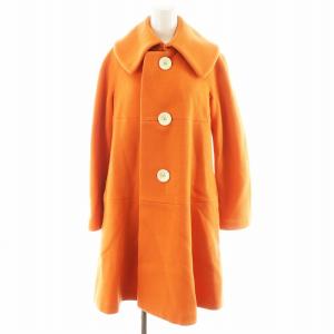 AD2001 コート ロング丈 ウール アウター S オレンジ JC-C022 /AN29
