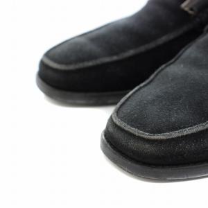 TOD'S ビットローファー ビジネスシューズ スエード 6 25.0cm 黒 ブラック /YT D