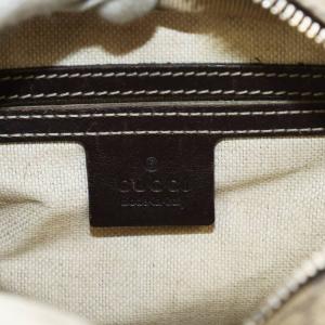 GUCCI GGスプリーム ショルダーバッグ レザー 茶 ブラウン 233268 /AN20 D OH