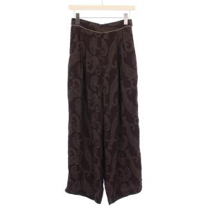 23SS Paisley Rough Pants ペイズリーラフパンツ タック スラックス サイドファスナー