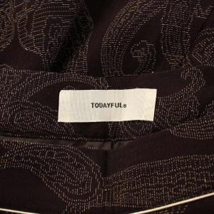 TODAYFUL 23SS Paisley Rough Pants ペイズリーラフパンツ タック スラックス サイドファスナー