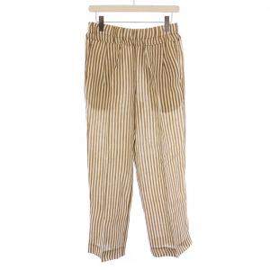 23SS Linen Easy Pants リネンイージーパンツ スラックス ウエストゴム ストライプ柄