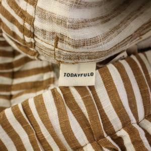TODAYFUL 23SS Linen Easy Pants リネンイージーパンツ スラックス ウエストゴム ストライプ柄