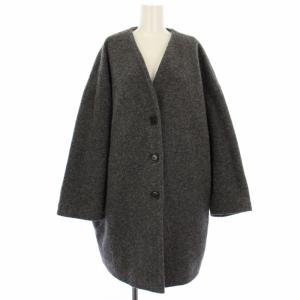 Wool Cocoon Coat ノーカラーコート アウター 38 グレー 11920009 /TK