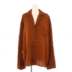 Satinjacquard Piping Shirts サテンジャガードパイピングシャツ ブラウス 長袖