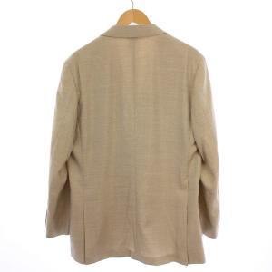 DURBAN ロロピアーナ テーラードジャケット 背抜き シングル 2B ウール シルク リネン 98AB6 ベージュ