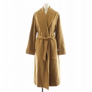 ラップコート ウール カシミヤ混 36 キャメル