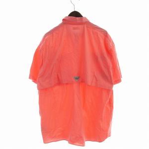 Columbia PFG フィッシング シャツ 半袖 ロゴ L ピンク FM7130 /EE
