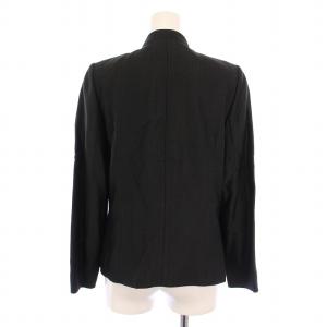 GIVENCHY セットアップ ノーカラージャケット アウター シングル 総裏地 タイトスカート ひざ丈 ウール シルク混