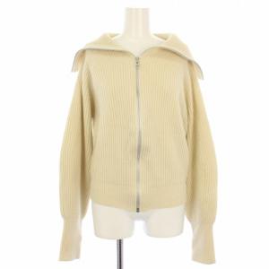 Washedwool Zip Knit ニットジャケット ジップアップ F アイボリー 12220540