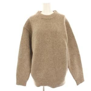 Brush Over knit ニット セーター 長袖 ウール混 アルパカ混 F 茶 ブラウン 12020541