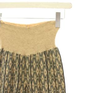 TODAYFUL パターンニットレギンス Pattern Knit Leggings ワイドパンツ 総柄 38 ベージュ